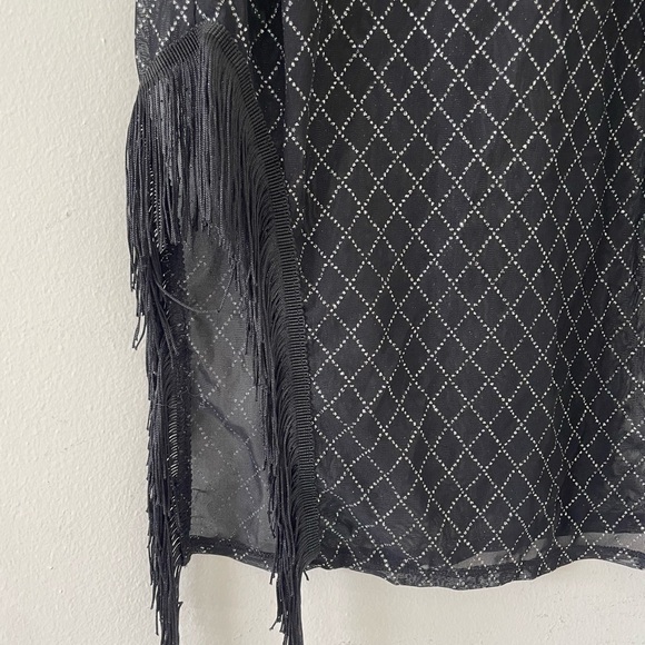 NWT- 12th Tribe black silver mesh dress - Picture 3 of 6